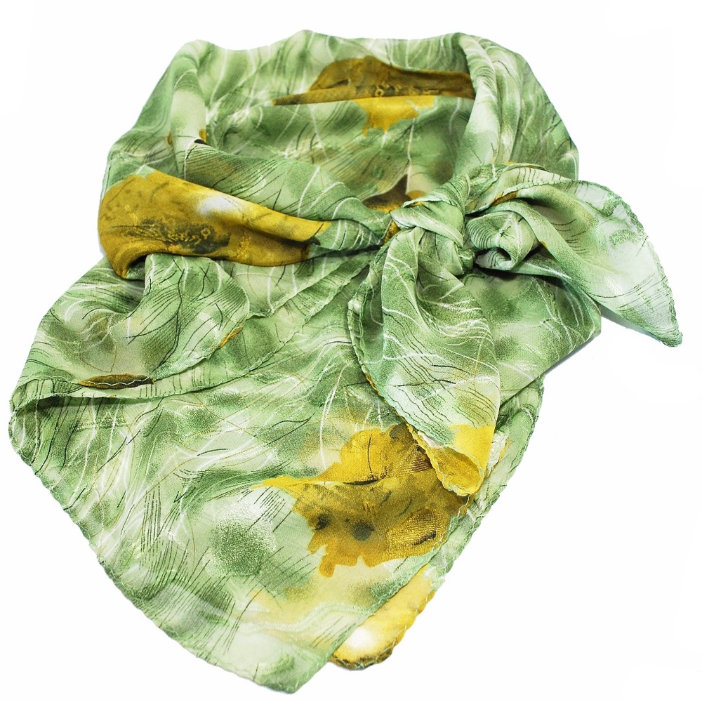 Chandigarh Green 100% Silk Scarf
